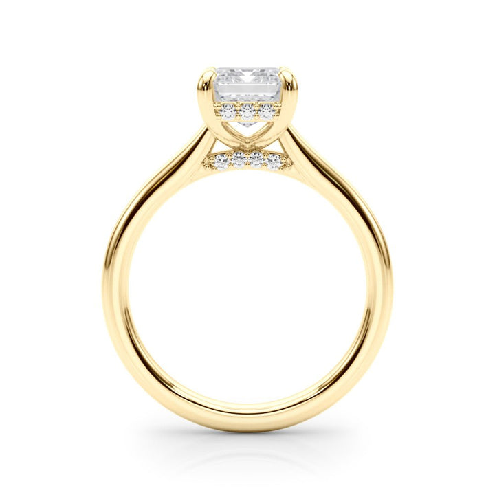 2.00CT 14K Emerald Cut Diamond Ring with Under - Halo of Diamonds - Engagement rings - Design Jewellers Edmonton