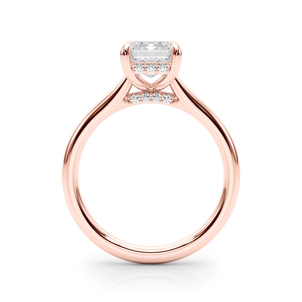 2.00CT 14K Emerald Cut Diamond Ring with Under - Halo of Diamonds - Engagement rings - Design Jewellers Edmonton