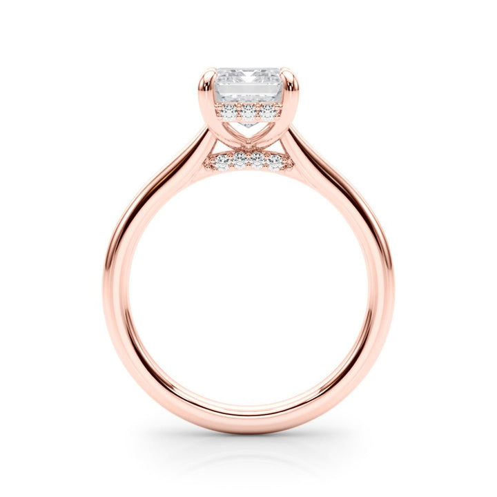 2.00CT 14K Emerald Cut Diamond Ring with Under - Halo of Diamonds - Engagement rings - Design Jewellers Edmonton