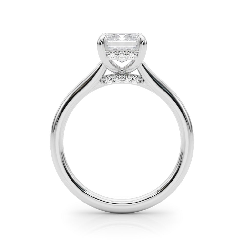 2.00CT 14K Emerald Cut Diamond Ring with Under - Halo of Diamonds - Engagement rings - Design Jewellers Edmonton