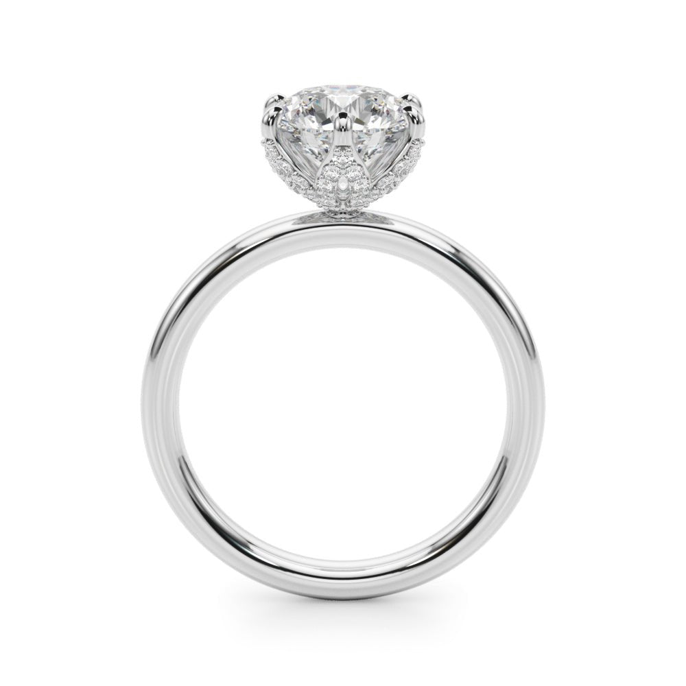 2.00CT 14K Floral Design Diamond Solitaire Ring - Engagement rings - Design Jewellers Edmonton