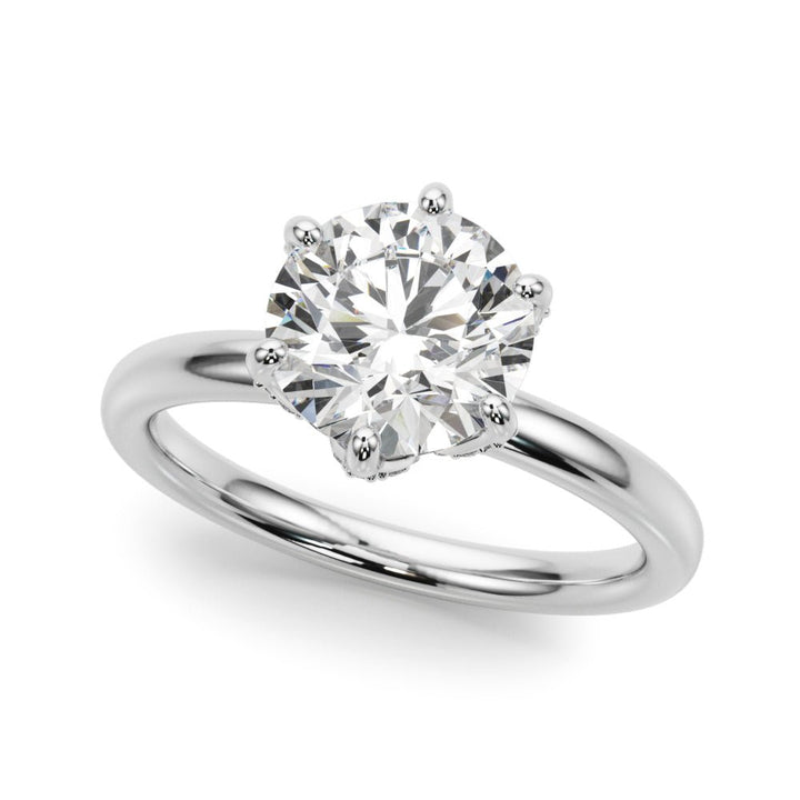2.00CT 14K Floral Design Diamond Solitaire Ring - Engagement rings - Design Jewellers Edmonton