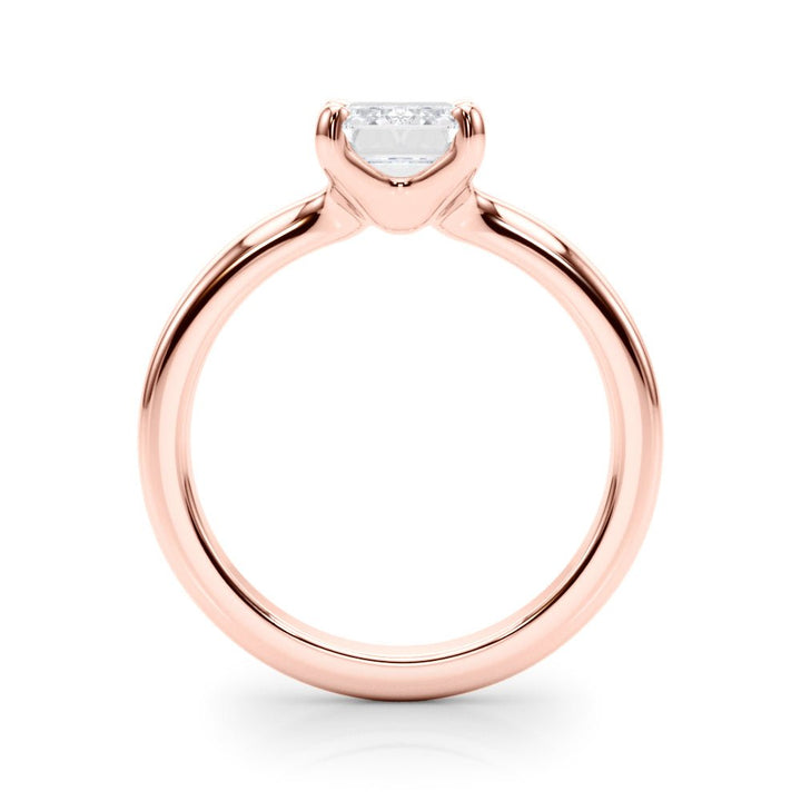 2.00CT 14K Gold Low Set Emerald Cut Solitaire Ring - Engagement rings - Design Jewellers Edmonton