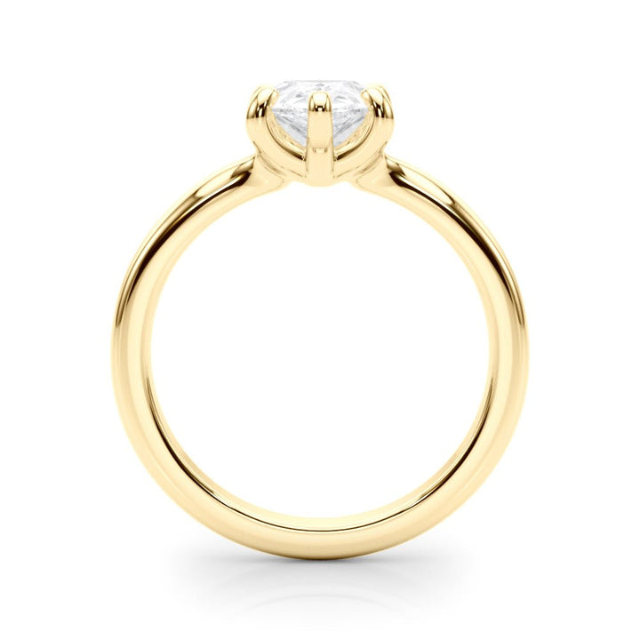 2.00CT 14K Gold Low Set Pear Shape Solitaire Ring - Engagement rings - Design Jewellers Edmonton