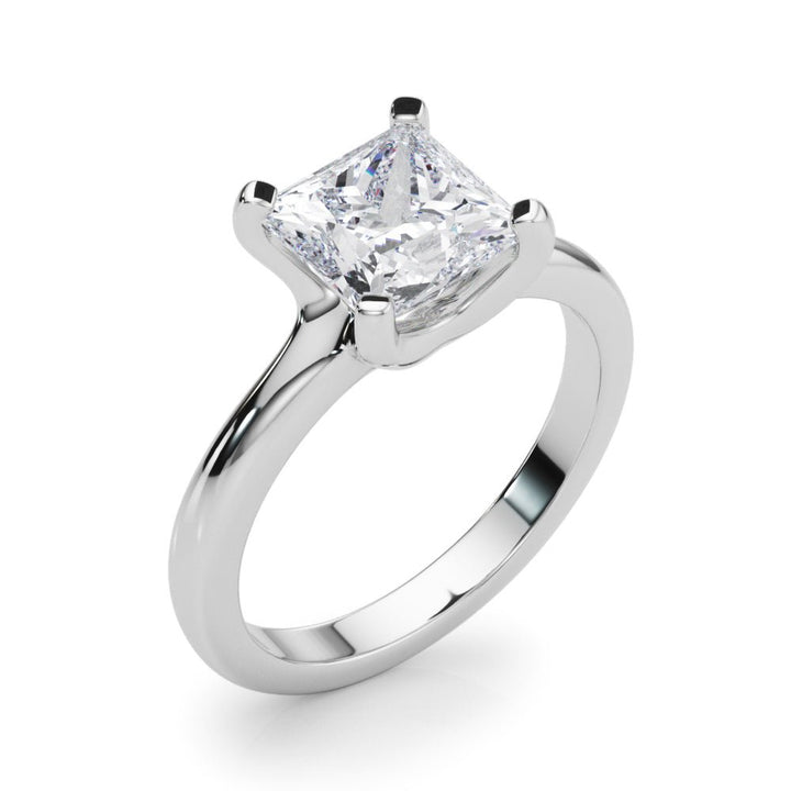 2.00CT 14K Gold Low Set Princess Cut Solitaire Ring - Engagement rings - Design Jewellers Edmonton
