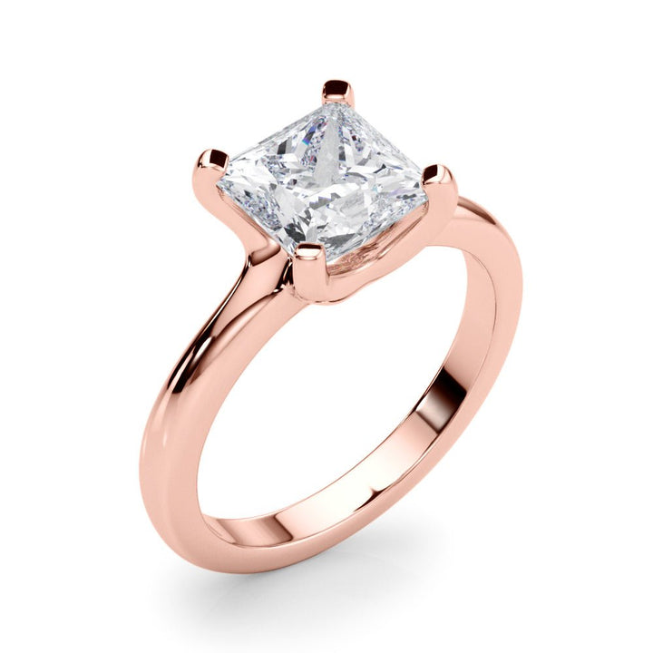 2.00CT 14K Gold Low Set Princess Cut Solitaire Ring - Engagement rings - Design Jewellers Edmonton