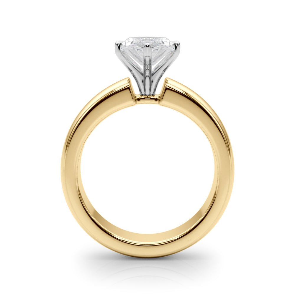 2.00CT 14K Marquise Cut Solitaire Ring with a Wide Design Mount - Engagement rings - Design Jewellers Edmonton