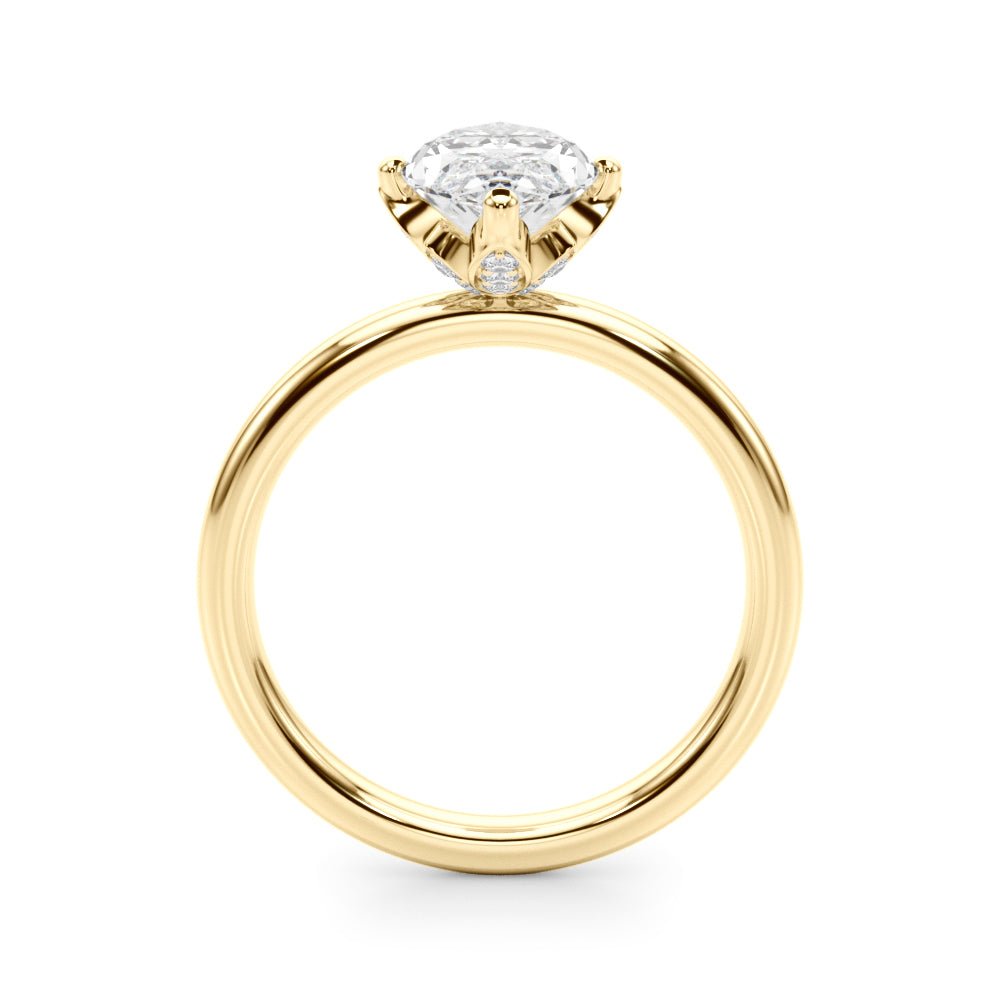 2.00CT 14K Marquise Solitaire with Floral Hidden Underhalo - Engagement rings - Design Jewellers Edmonton