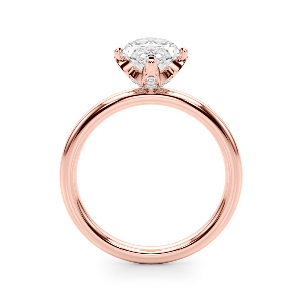 2.00CT 14K Marquise Solitaire with Floral Hidden Underhalo - Engagement rings - Design Jewellers Edmonton
