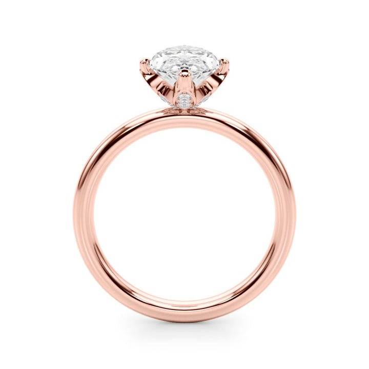 2.00CT 14K Marquise Solitaire with Floral Hidden Underhalo - Engagement rings - Design Jewellers Edmonton