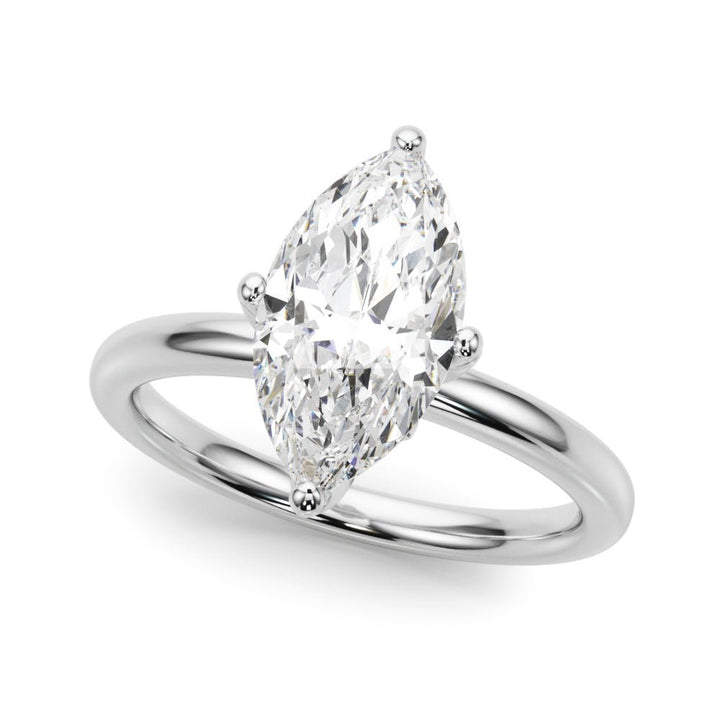 2.00CT 14K Marquise Solitaire with Floral Hidden Underhalo - Engagement rings - Design Jewellers Edmonton