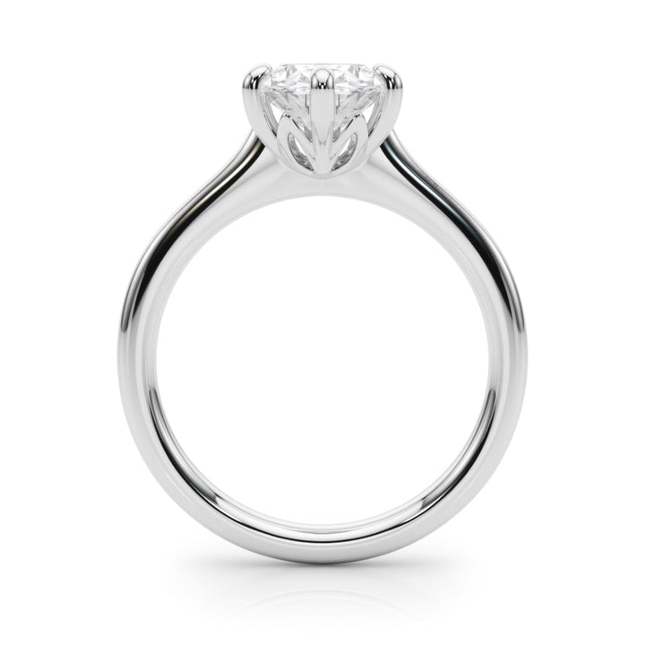 2.00CT 14K Oval Brilliant Solitaire with Fancy 6 Claw Setting - Engagement rings - Design Jewellers Edmonton