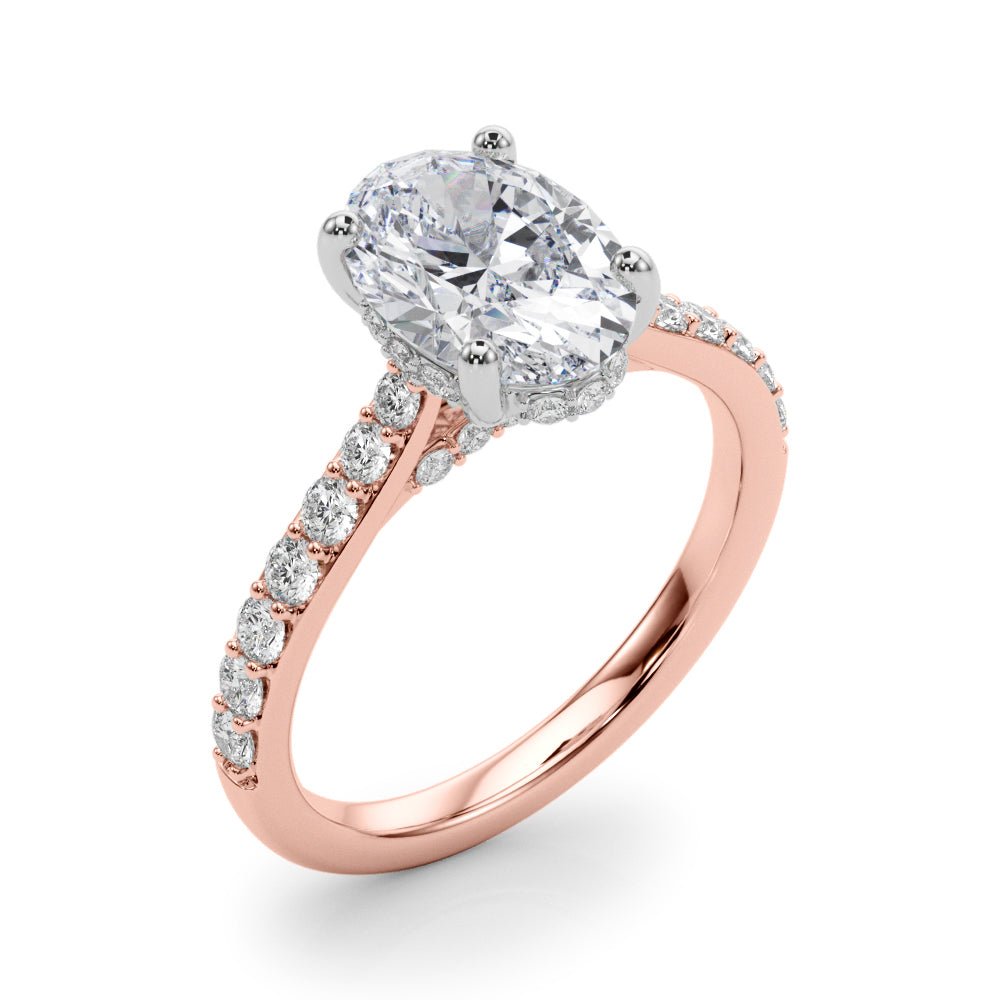 2.00CT 14K Oval Cut Diamond Ring Accented By Diamonds - Engagement rings - Design Jewellers Edmonton