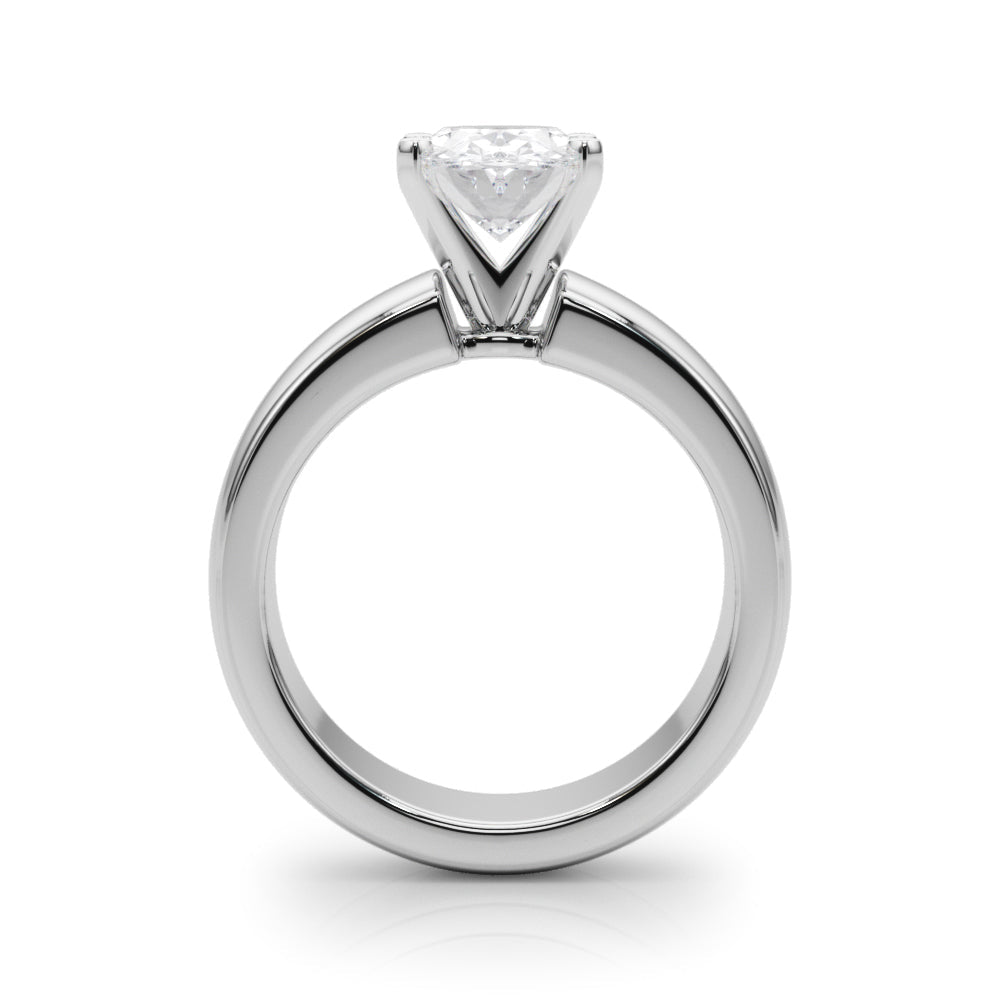 2.00CT 14K Oval Cut Solitaire Ring with a Wide Design Mount - Engagement rings - Design Jewellers Edmonton