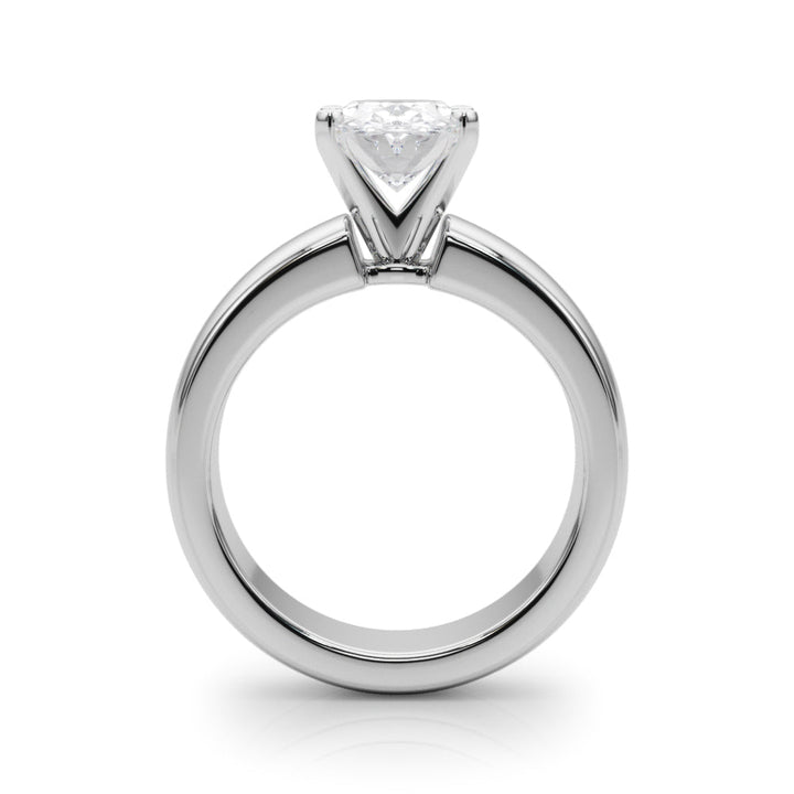 2.00CT 14K Oval Cut Solitaire Ring with a Wide Design Mount - Engagement rings - Design Jewellers Edmonton