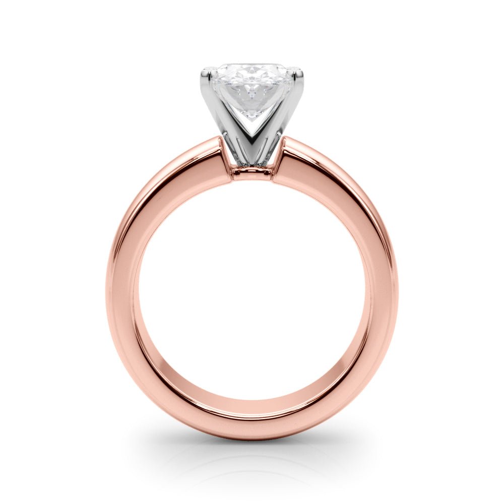 2.00CT 14K Oval Cut Solitaire Ring with a Wide Design Mount - Engagement rings - Design Jewellers Edmonton