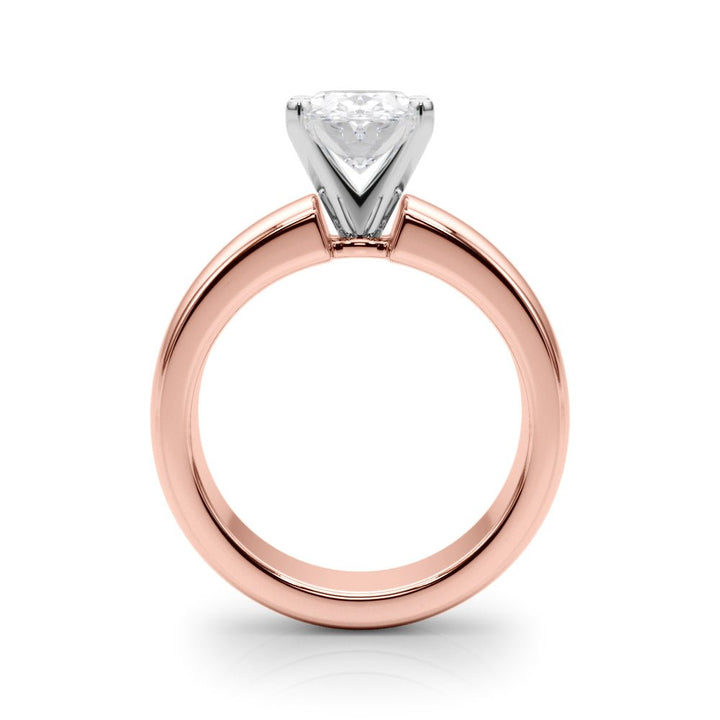 2.00CT 14K Oval Cut Solitaire Ring with a Wide Design Mount - Engagement rings - Design Jewellers Edmonton