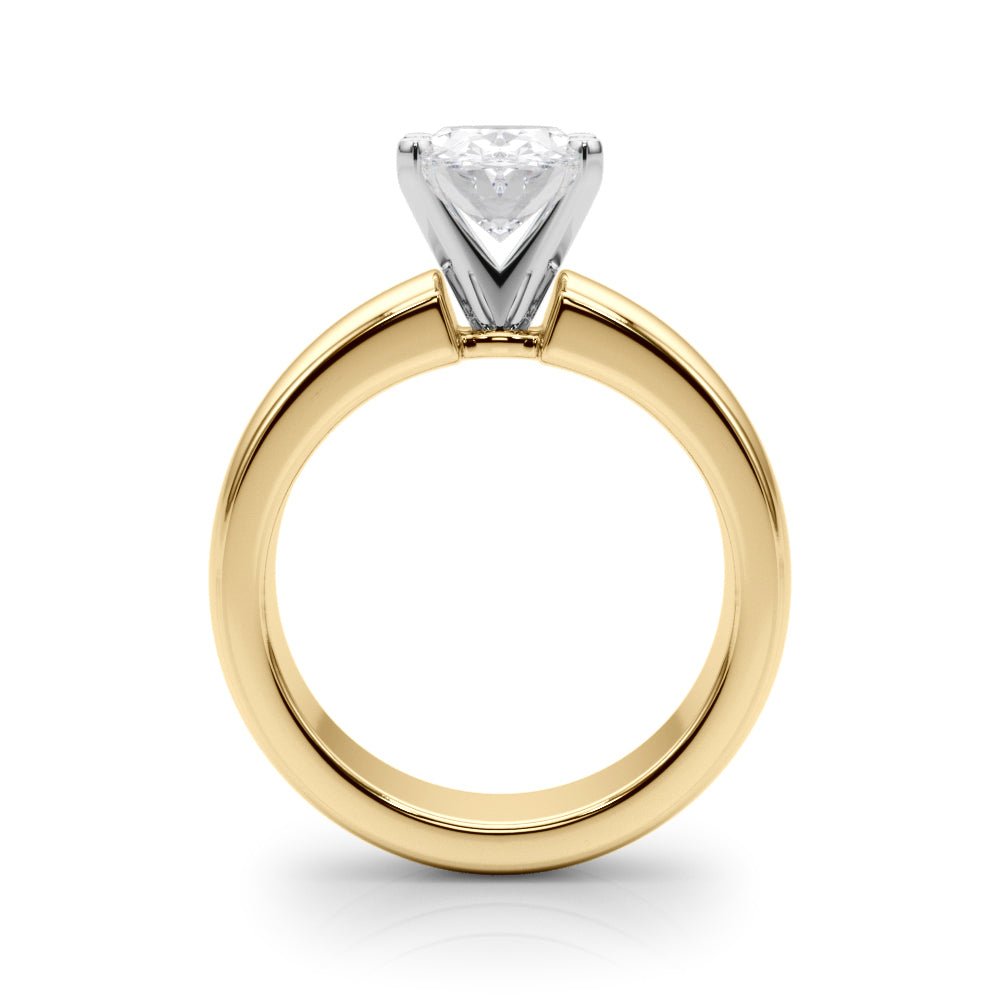 2.00CT 14K Oval Cut Solitaire Ring with a Wide Design Mount - Engagement rings - Design Jewellers Edmonton