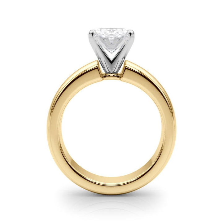2.00CT 14K Oval Cut Solitaire Ring with a Wide Design Mount - Engagement rings - Design Jewellers Edmonton