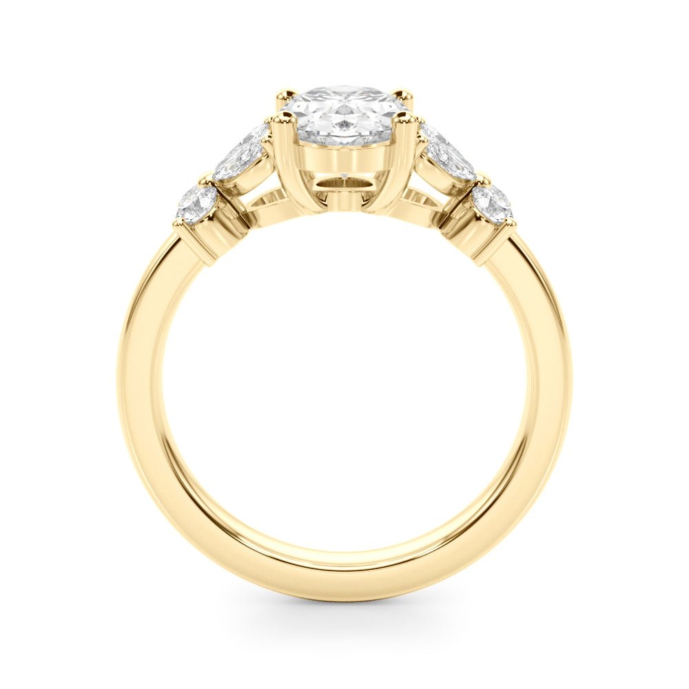 2.00CT 14K Oval Diamond Ring Accented With Additional Marquise and Round Cut Diamonds - Engagement rings - Design Jewellers Edmonton