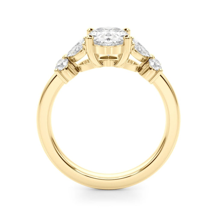 2.00CT 14K Oval Diamond Ring Accented With Additional Marquise and Round Cut Diamonds - Engagement rings - Design Jewellers Edmonton
