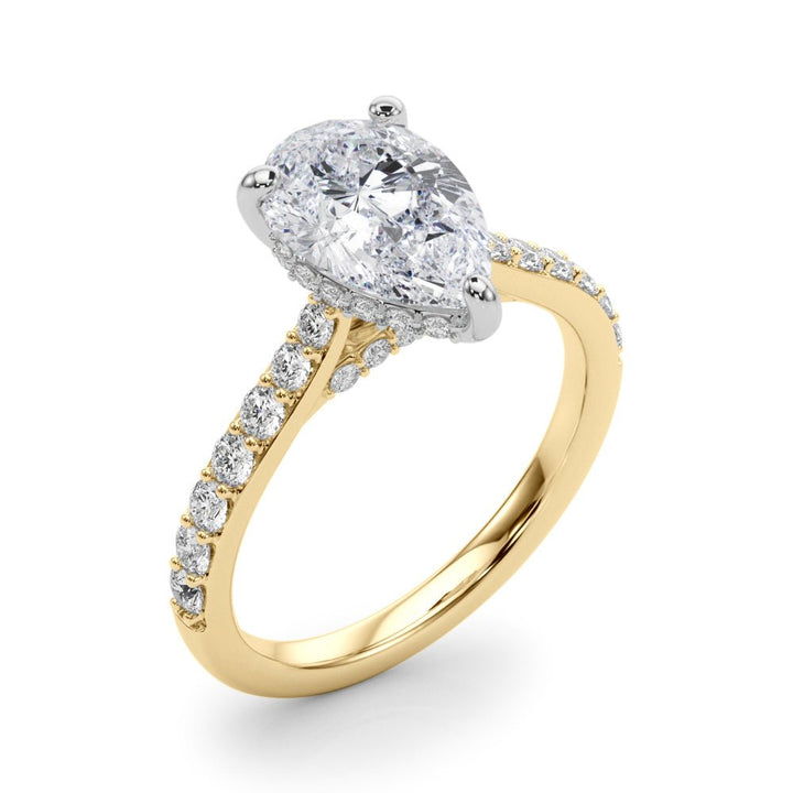2.00CT 14K Pear Shape Design Accented by Round Diamonds - Engagement rings - Design Jewellers Edmonton