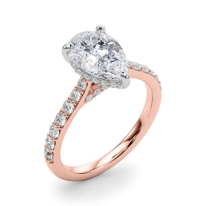 2.00CT 14K Pear Shape Design Accented by Round Diamonds - Engagement rings - Design Jewellers Edmonton