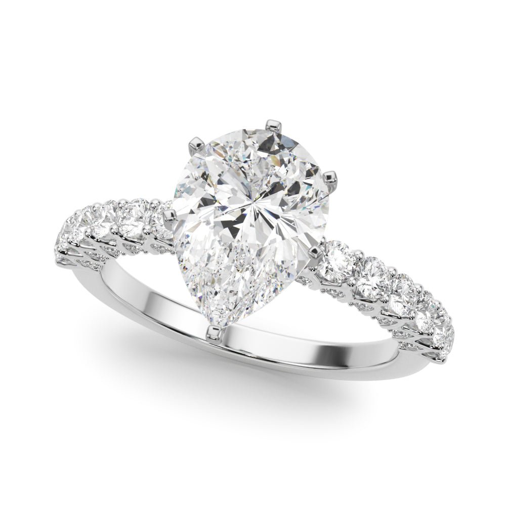 2.00CT 14K  Pear Shape Diamond Ring Design