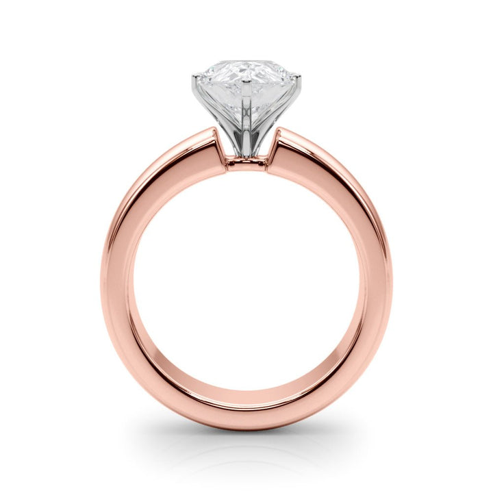 2.00CT 14K Pear Shape Solitaire Ring with a Wide Design Mount - Engagement rings - Design Jewellers Edmonton