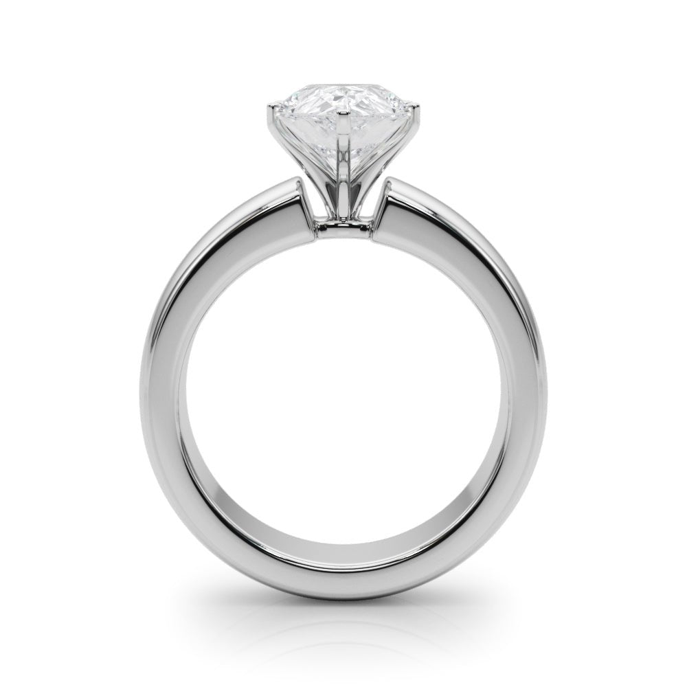 2.00CT 14K Pear Shape Solitaire Ring with a Wide Design Mount - Engagement rings - Design Jewellers Edmonton