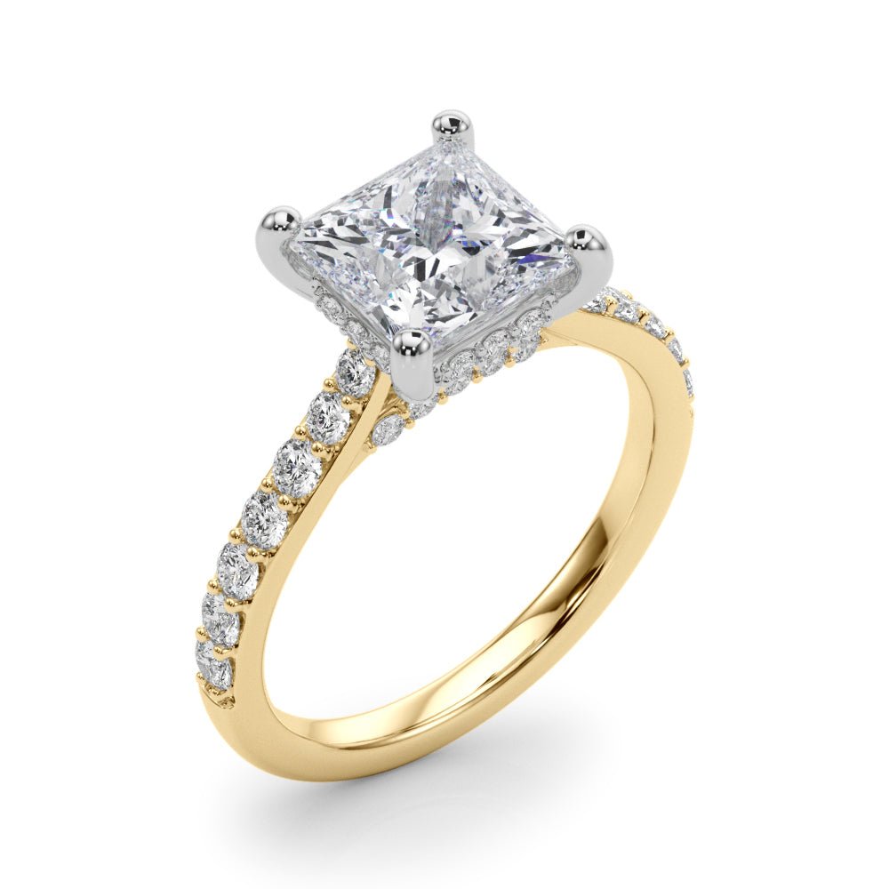 2.00CT 14K Princess Cut Diamond Design Accented by Round Diamonds - Engagement rings - Design Jewellers Edmonton