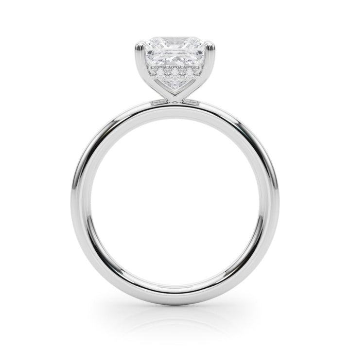 2.00CT 14K Princess Cut Diamond Solitaire with Hidden Under - Halo - Engagement rings - Design Jewellers Edmonton