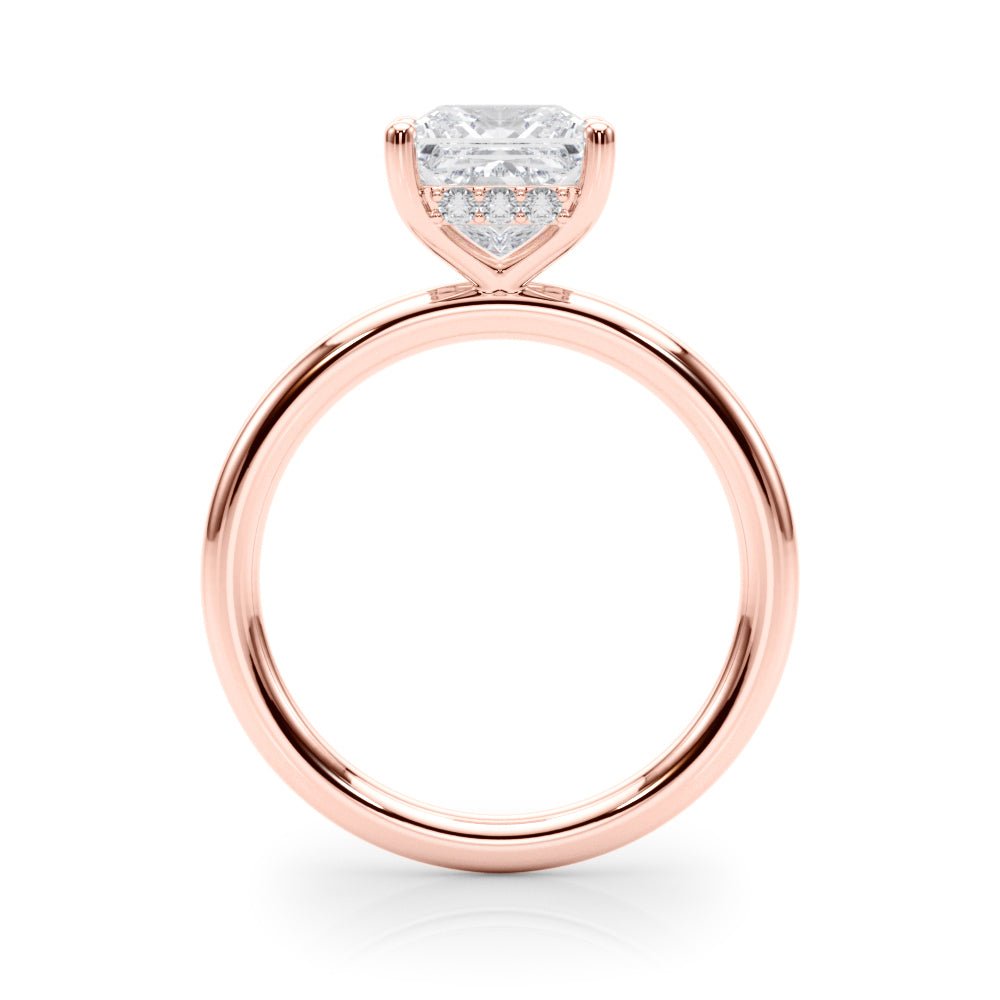 2.00CT 14K Princess Cut Diamond Solitaire with Hidden Under - Halo - Engagement rings - Design Jewellers Edmonton