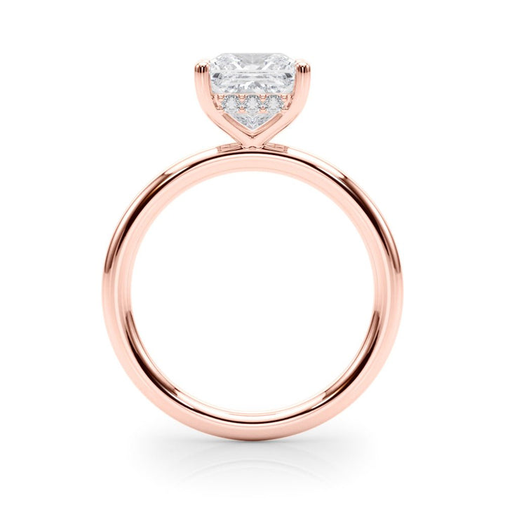 2.00CT 14K Princess Cut Diamond Solitaire with Hidden Under - Halo - Engagement rings - Design Jewellers Edmonton