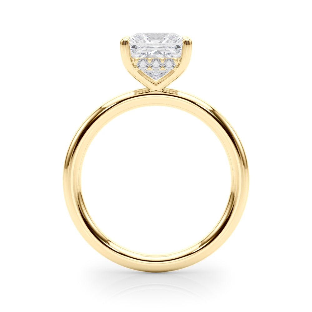 2.00CT 14K Princess Cut Diamond Solitaire with Hidden Under - Halo - Engagement rings - Design Jewellers Edmonton