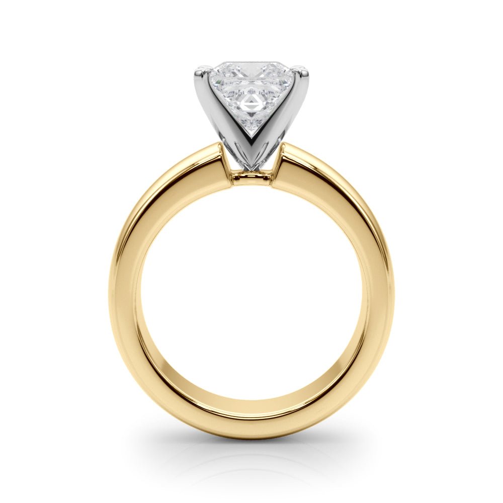2.00CT 14K Princess Cut Solitaire Ring with a Wide Design Mount - Engagement rings - Design Jewellers Edmonton