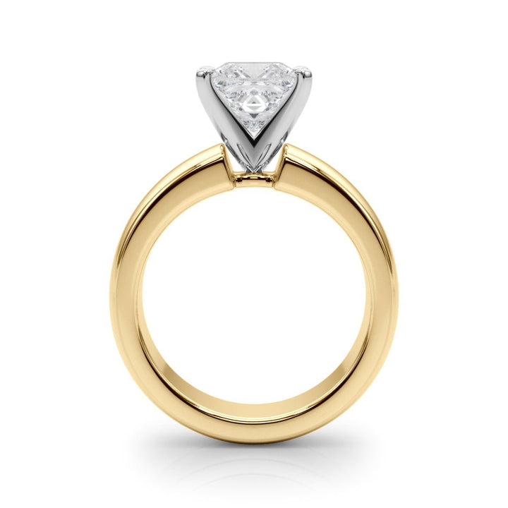 2.00CT 14K Princess Cut Solitaire Ring with a Wide Design Mount - Engagement rings - Design Jewellers Edmonton