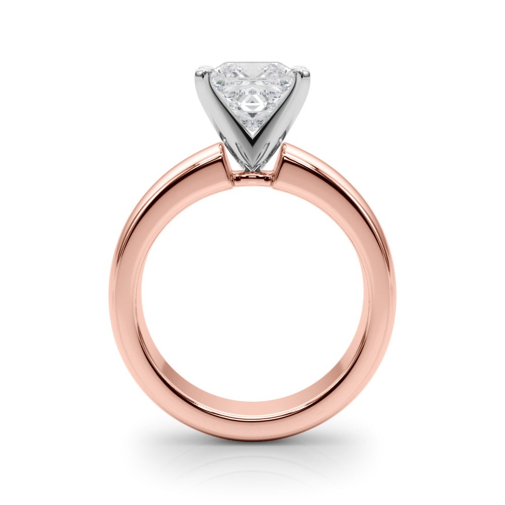 2.00CT 14K Princess Cut Solitaire Ring with a Wide Design Mount - Engagement rings - Design Jewellers Edmonton