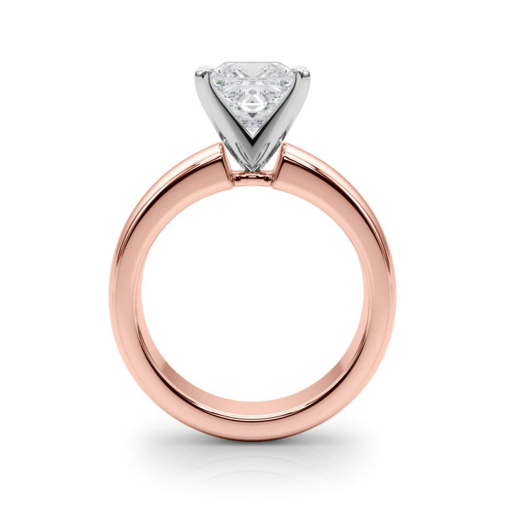 2.00CT 14K Princess Cut Solitaire Ring with a Wide Design Mount - Engagement rings - Design Jewellers Edmonton