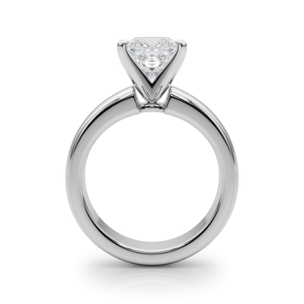2.00CT 14K Princess Cut Solitaire Ring with a Wide Design Mount - Engagement rings - Design Jewellers Edmonton