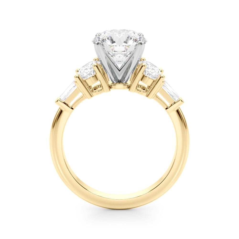 2.00CT 14K Round Brilliant Accented with Oval and Baguette Diamonds - Engagement rings - Design Jewellers Edmonton