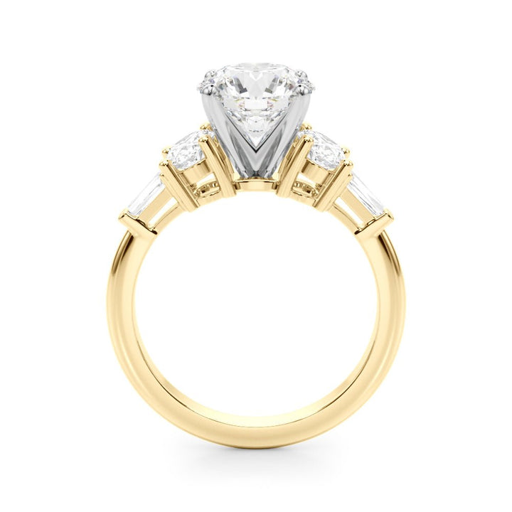 2.00CT 14K Round Brilliant Accented with Oval and Baguette Diamonds - Engagement rings - Design Jewellers Edmonton