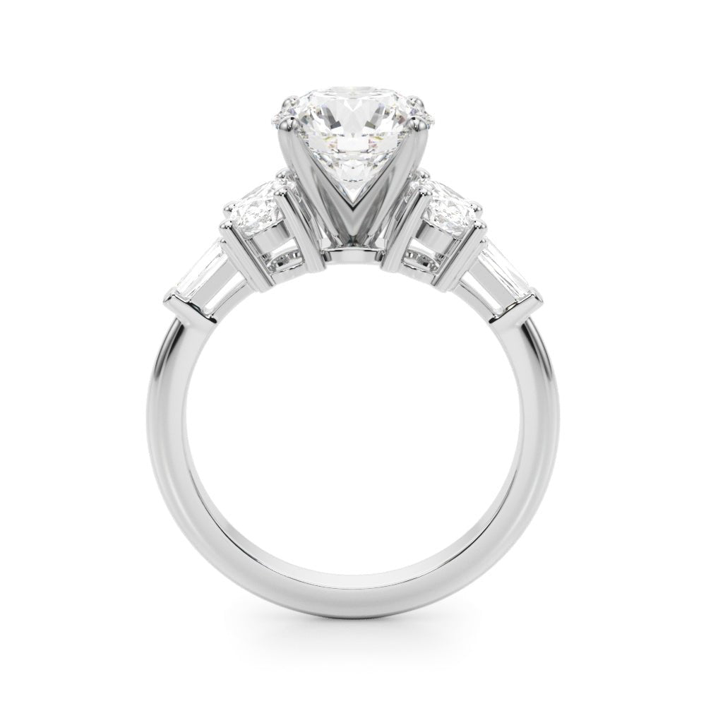 2.00CT 14K Round Brilliant Accented with Oval and Baguette Diamonds - Engagement rings - Design Jewellers Edmonton
