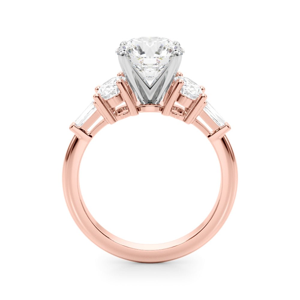 2.00CT 14K Round Brilliant Accented with Oval and Baguette Diamonds - Engagement rings - Design Jewellers Edmonton