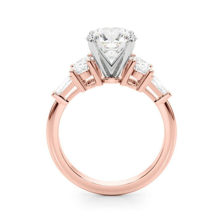 2.00CT 14K Round Brilliant Accented with Oval and Baguette Diamonds - Engagement rings - Design Jewellers Edmonton