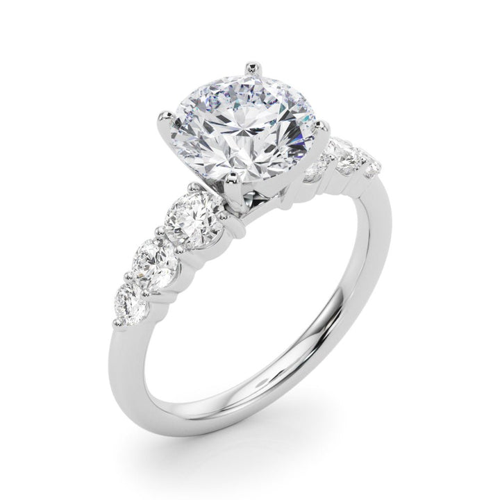 2.00CT 14K Round Brilliant Design with Graduated Accenting Side - diamonds - Engagement rings - Design Jewellers Edmonton