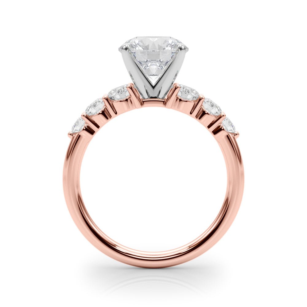 2.00CT 14K Round Brilliant Design with Graduated Accenting Side - diamonds - Engagement rings - Design Jewellers Edmonton