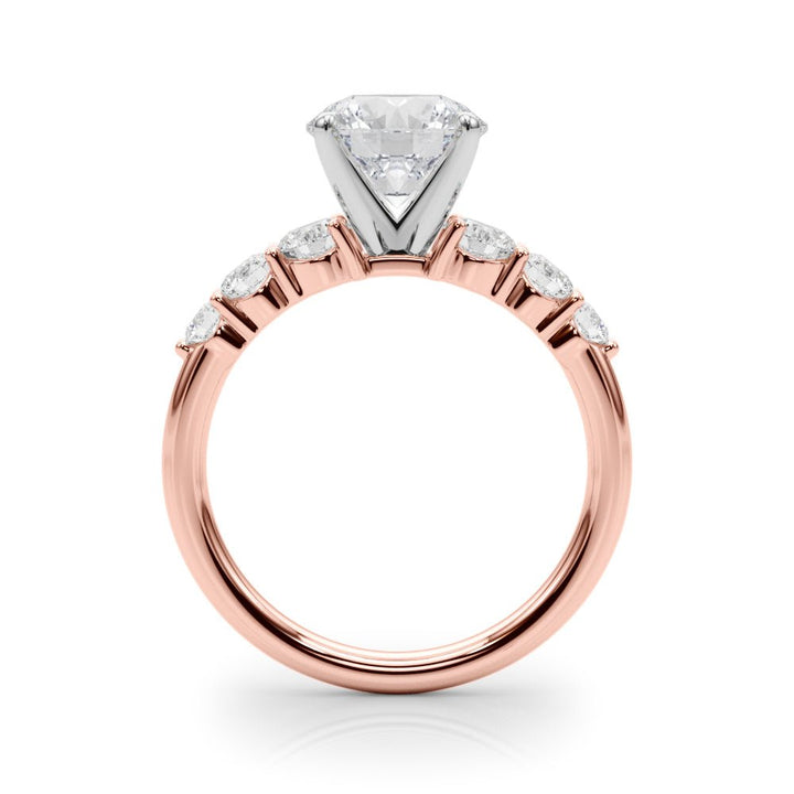 2.00CT 14K Round Brilliant Design with Graduated Accenting Side - diamonds - Engagement rings - Design Jewellers Edmonton
