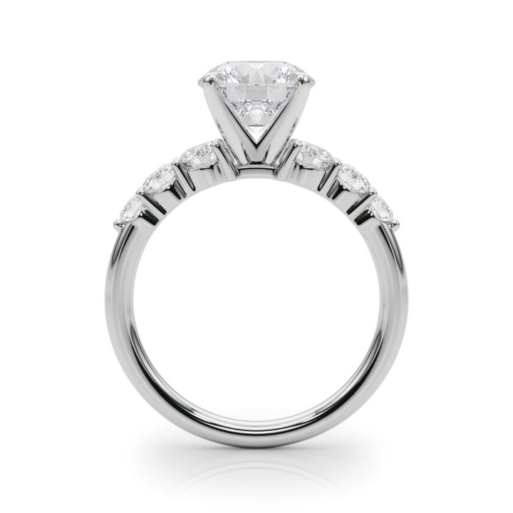 2.00CT 14K Round Brilliant Design with Graduated Accenting Side - diamonds - Engagement rings - Design Jewellers Edmonton