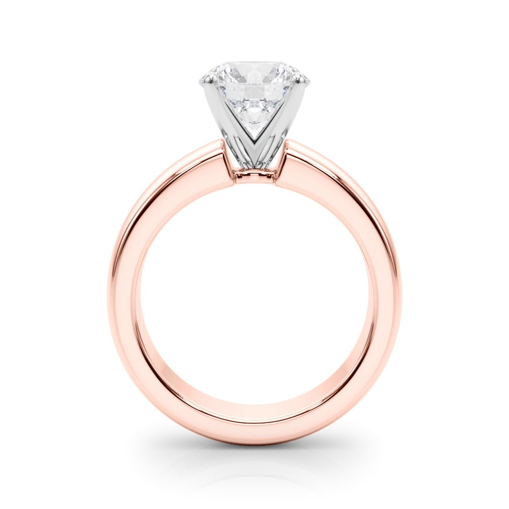 2.00CT 14K Round Brilliant Solitaire Ring with a Wide Design Mount - Engagement rings - Design Jewellers Edmonton